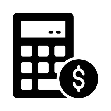 Dolar parasıyla muhasebe hesap makinesinin büyüleyici bir simgesi