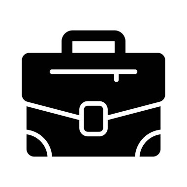 İş çantası tasvir eden modern kabartma biçimi simgesi