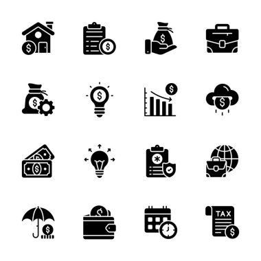 Finans ve ticaret simgelerini tasvir eden bu muhteşem kabartma koleksiyonunu yakalayın