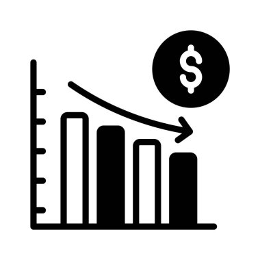 Finansal zarar grafiğinin kullanışlı bir simgesi