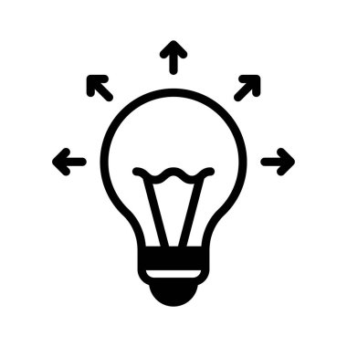 İş fikirlerini gösteren, kabartma biçiminde tasarlanmış yaratıcı bir simge