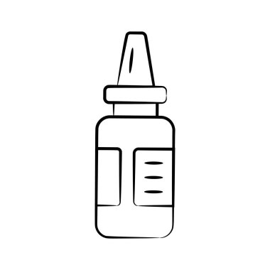 Burun spreyinin düzenlenebilir çizim ikonu