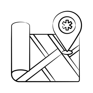 Hastanenin konum haritasını gösteren bu inanılmaz el çizimi simgesini kontrol et