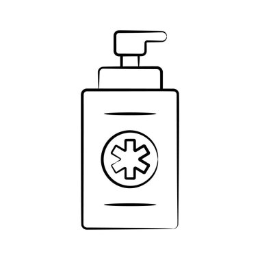 El dezenfektanı şişesinin çizim simgesini kontrol et.