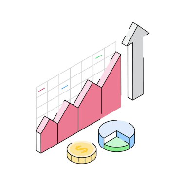 Gelir gösteren bu inanılmaz izometrik simgeyi yakalayın