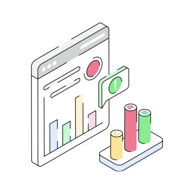 İş hatasını gösteren izometrik dış hat simgesi kullanmaya hazır