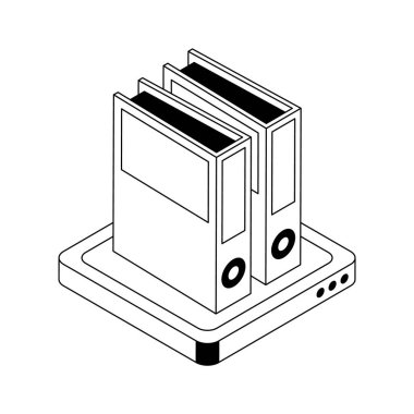 Kullanışlı bir izometrik dizin klasörleri simgesi