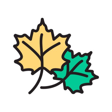 Sonbahar veya mevsimsel değişiklikleri temsil eden düşen yapraklar.