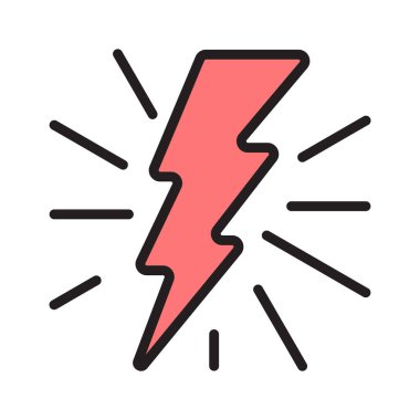 Cesur bir yıldırım, fırtınalı havayı ya da elektriği simgeliyor..