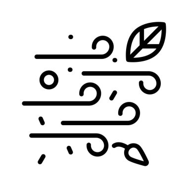 Kuvvetli rüzgarda uçan yapraklar, rüzgarlı koşulları betimler.