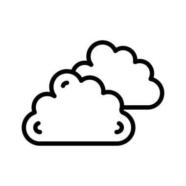 Bulutlarla dolu bir gökyüzü, bulutlu havayı simgeliyor..