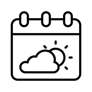 Belirli günler için hava tahminlerini gösteren bir takvim