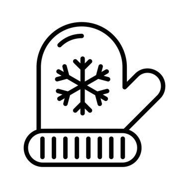 Kar taneli sıcak bir eldiven, kış havasını temsil ediyor.