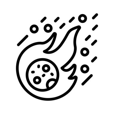 Parlayan meteor atmosfere giriyor, göksel olayları sembolize ediyor.