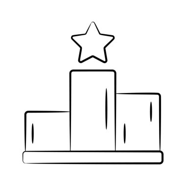 Sıralama podyumunun bu moda el çizilmiş ikonunu tut