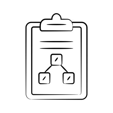 Çalışma planının el yapımı bir simgesi.