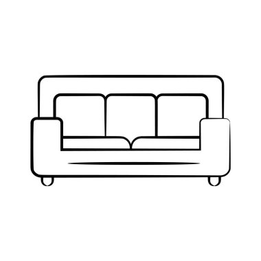 Kanepe koltuğunun bu el çizimi ikonuna bir göz atın.
