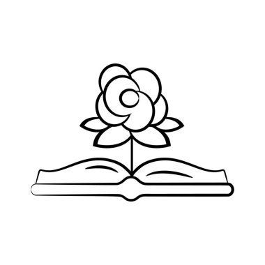 Kutsal kitabın bu güzel karalama ikonunun çiçekli görüntüsünü yakala.