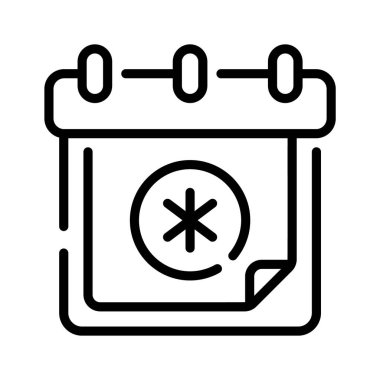 Tıbbi atamayı gösteren modern bir doğrusal biçim simgesi