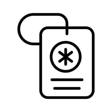 Tıbbi işaretli hastane raporunu gösteren doğrusal bir simge