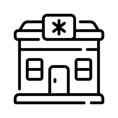 Eczane binasını gösteren bu çizgi simgesini yakalayın