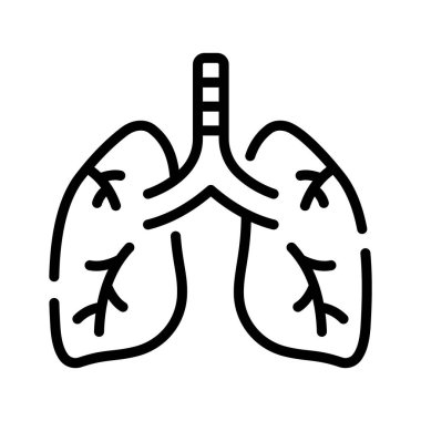 İnsan ciğerleri solunum sistemini gösteren bu modaya uygun taslak simgesini alın