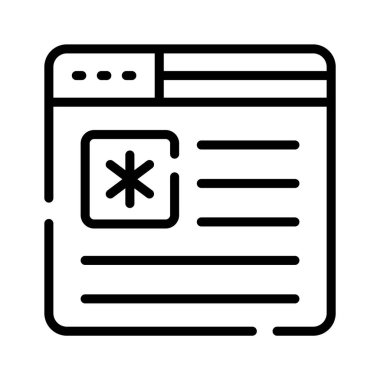 Medikal web sitesi simgesi satır biçiminde yaratıcılıkla tasarlandı