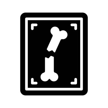 Kemik x ışınını gösteren kişiselleştirilebilir bir kabartma biçimi simgesi