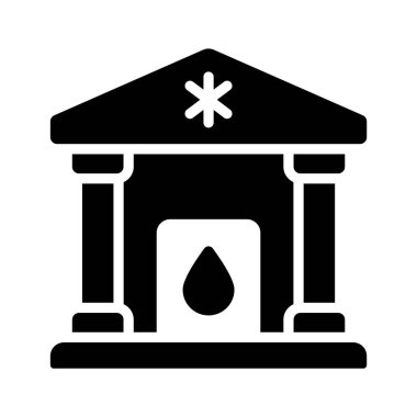 Kan bankası binasının sembol simgesini kullanmaya hazır