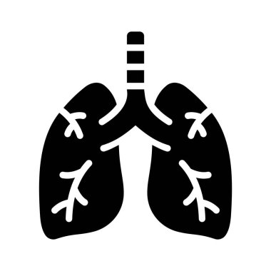 İnsan akciğerleri solunum sistemini gösteren bu modaya uygun sembol alın