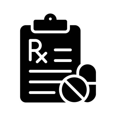 Reçeteli kağıdın kullanışlı kabartma simgesini al