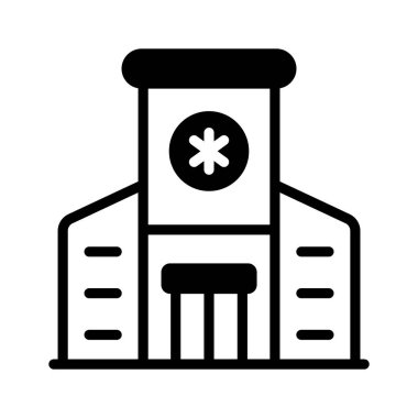 Bu hastane binasını gösteren bir sembol.
