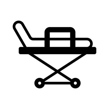 Hastane sedyesini gösteren bir sembol