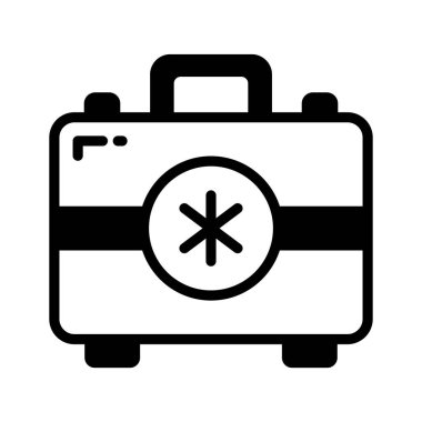 İlk yardım kutusunu gösteren kişiselleştirilebilir bir kabartma biçimi simgesi