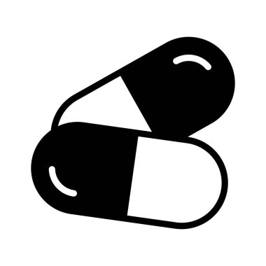 Uyuşturucuları gösteren, premium kullanımına hazır bir kabartma biçimi simgesi