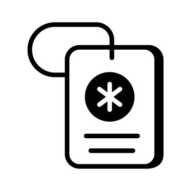 Tıbbi işaretli hastane raporlarını gösteren bir sembol