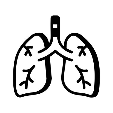 İnsan akciğerleri solunum sistemini gösteren bu modaya uygun sembol alın