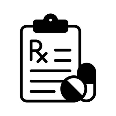 Reçeteli kağıdın kullanışlı kabartma simgesini al