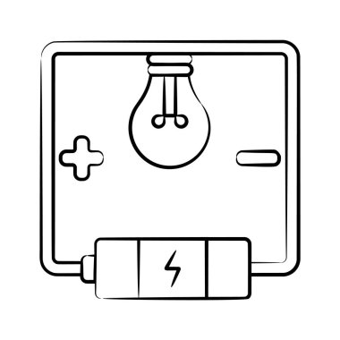 Elektrik devre diyagramını gösteren bu son el çizilmiş simgeyi kontrol et