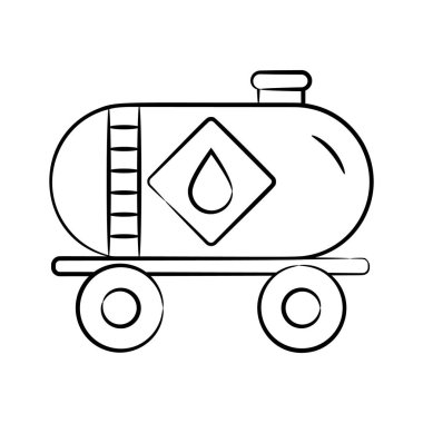 Yağ tankının karalama stili simgesi