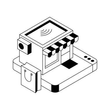 Akıllı atölyenin bu izometrik simgesini al