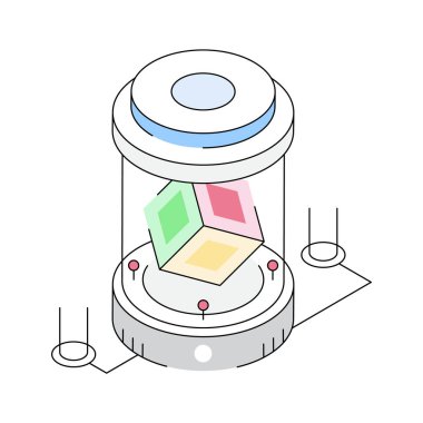 ai modelleme teknolojisinin son moda izometrik simgesi