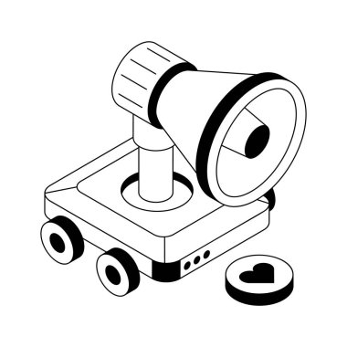 ai pazarlamayı gösteren bir izometrik biçim simgesi