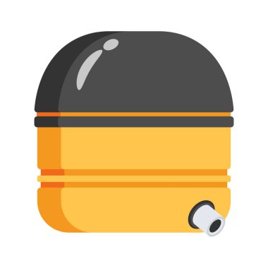 Evcil hayvan içme tankı tasvir eden kullanışlı 2 boyutlu bir simge