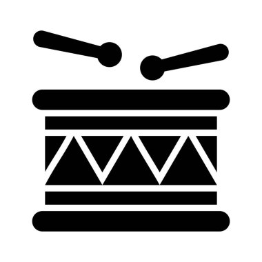 Geleneksel bir davulu çubuklarla gösteren bir sembol