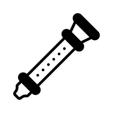 Folk flüt enstrümanının görsel olarak çekici simgesi