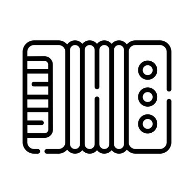 Klasik akordeon enstrümanının şaşırtıcı bir taslak simgesi