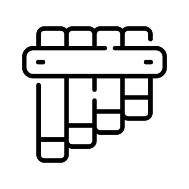 Bir zampona flütünün büyüleyici doğrusal simgesi