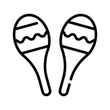 Kutlama için marakaların kişiselleştirilebilir bir taslak simgesi