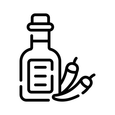 Biber sosu kavanozunun doğrusal simgesini düzenlemek kolay